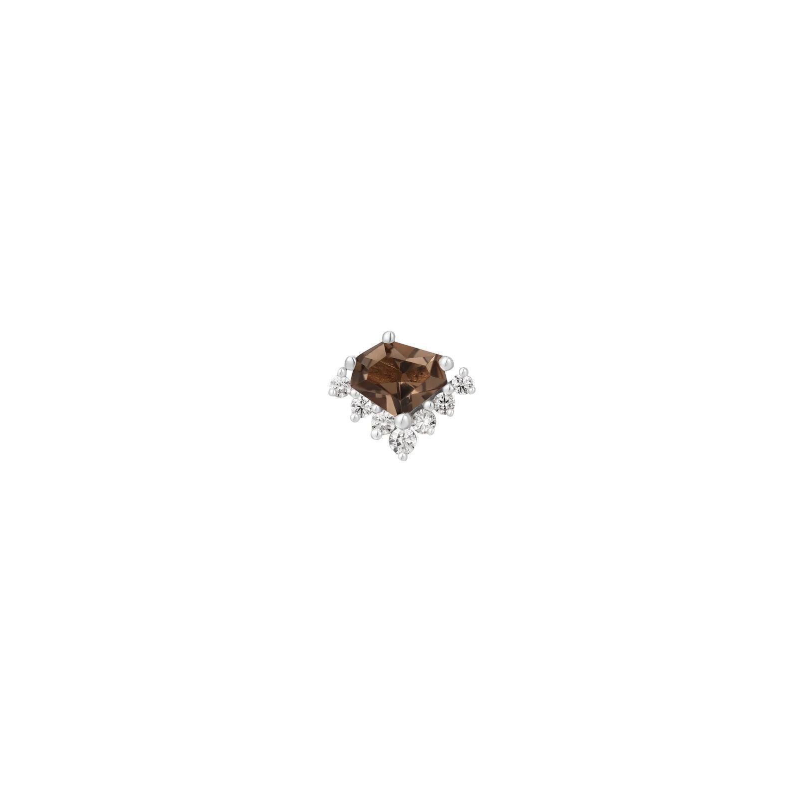 Buddha | 14k gold | Bones + Honey | Smoky Quartz + CZ