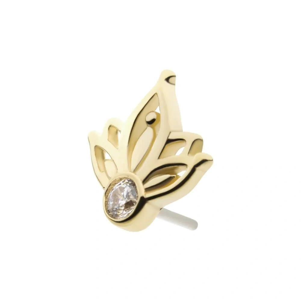 Invictus | 14k gold | Bezel Set Petal | CZ