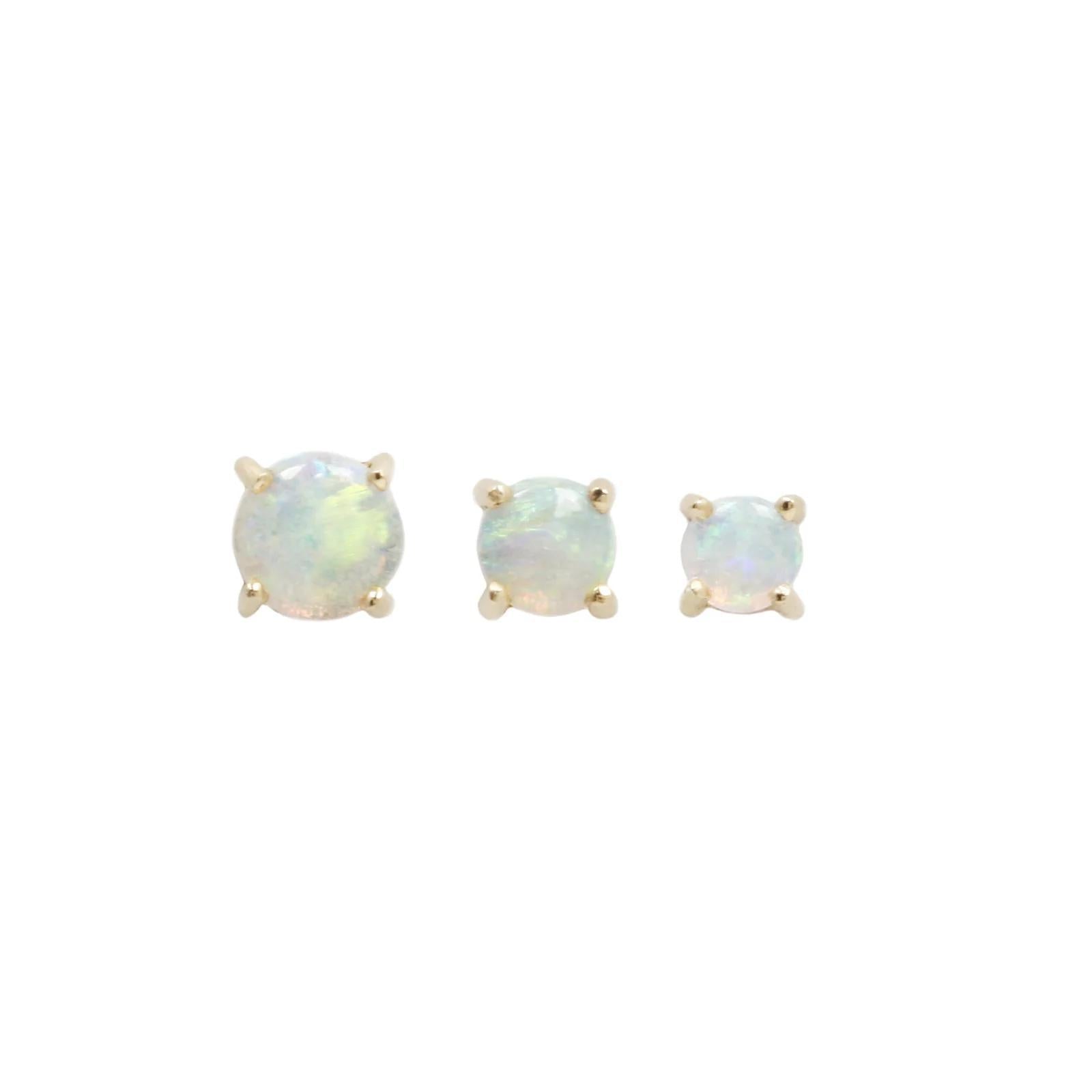 Buddha | 14k gold | Prong | Opal