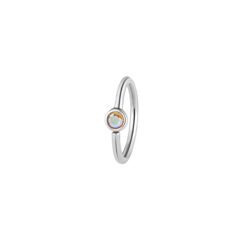 Buddha | 14k gold | Fixed Bezel Bead Ring | Side Set Facing | 2mm Mercury Mist Topaz