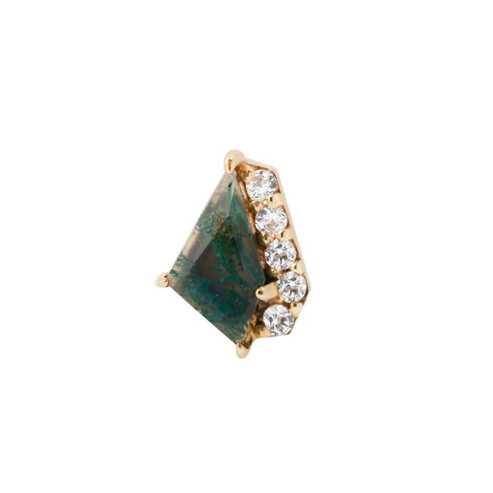Buddha | 14k gold | Elevate | Moss Agate