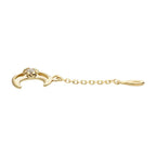 Invictus | 14k gold | Crescent Moon Dangle Charm | CZ