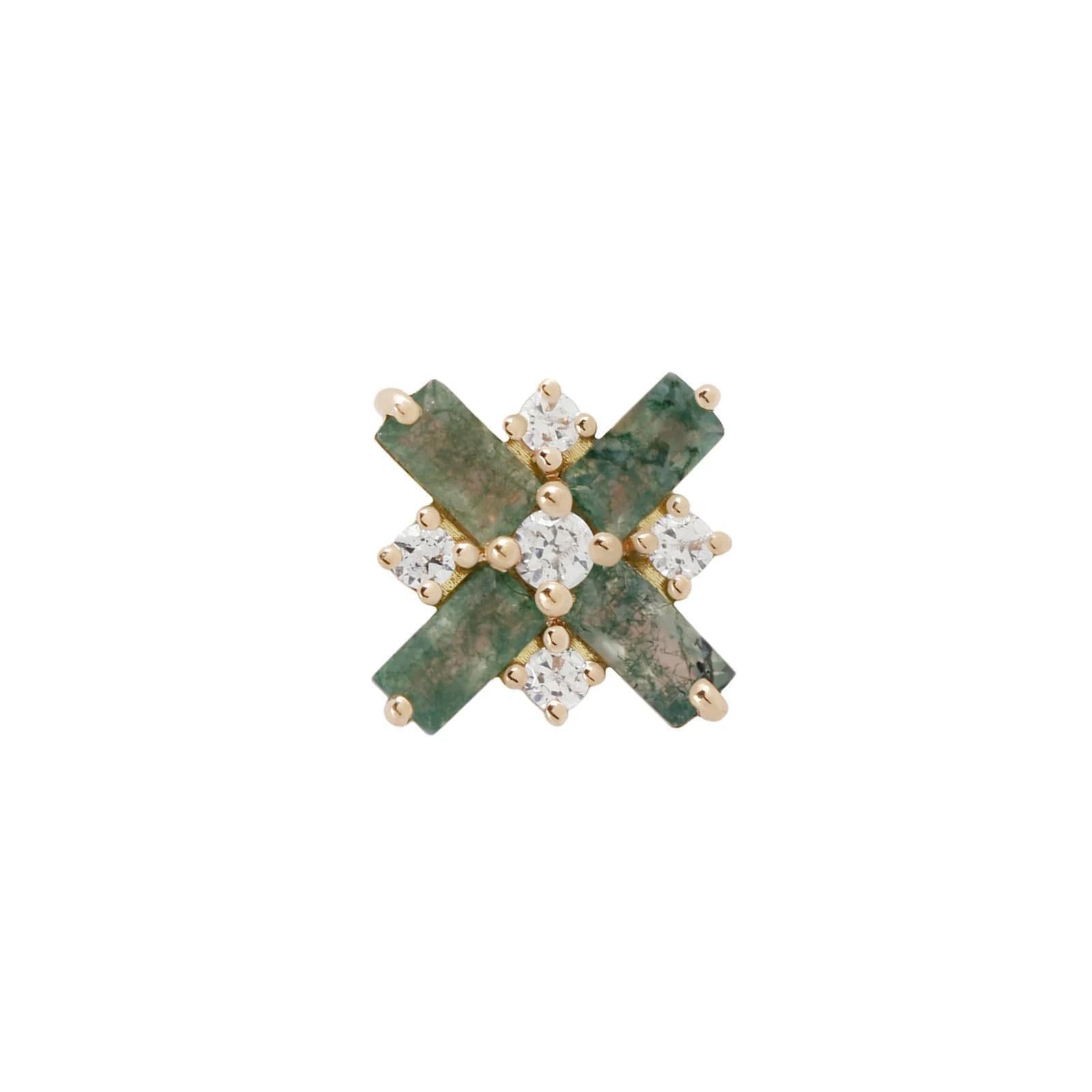 Buddha | 14k gold | Covet | Moss Agate