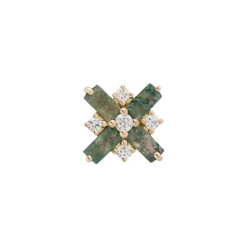 Buddha | 14k gold | Covet | Moss Agate