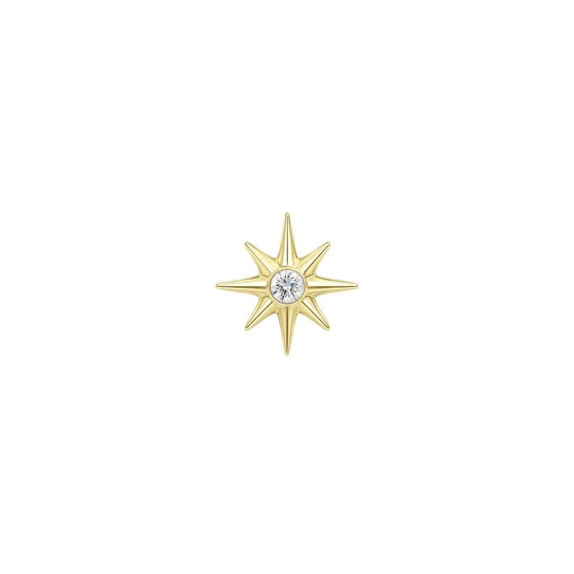 Buddha | 14k Gold | Written in The Stars Threadless End | Cubic Zirconia