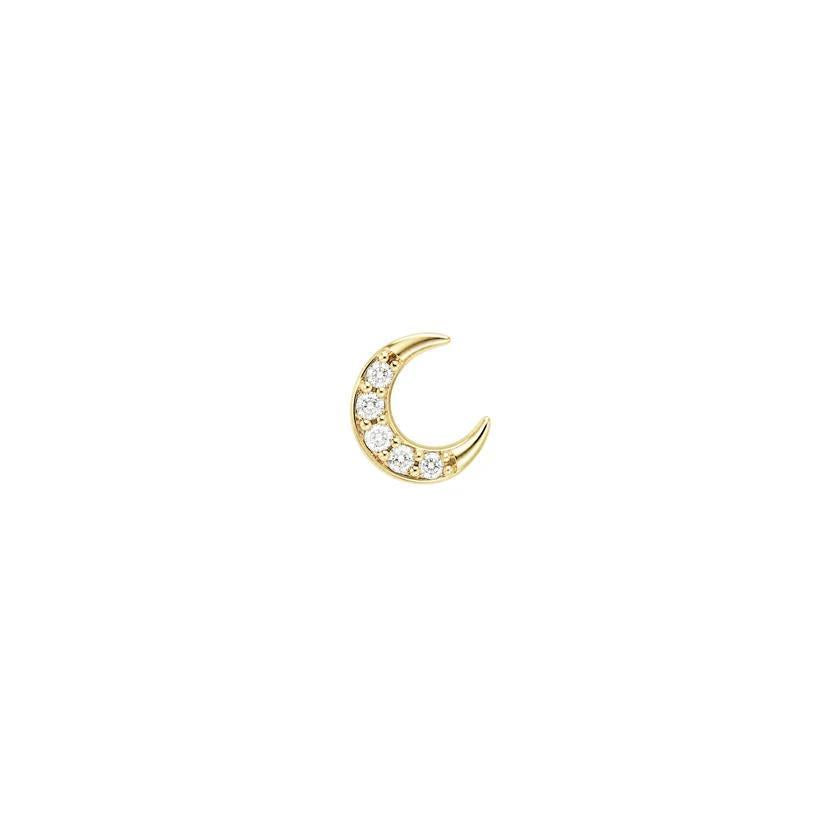 Buddha | 14k Gold | Facing Heaven Threadless End | Cubic Zirconia