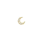 Buddha | 14k Gold | Facing Heaven Threadless End | Cubic Zirconia