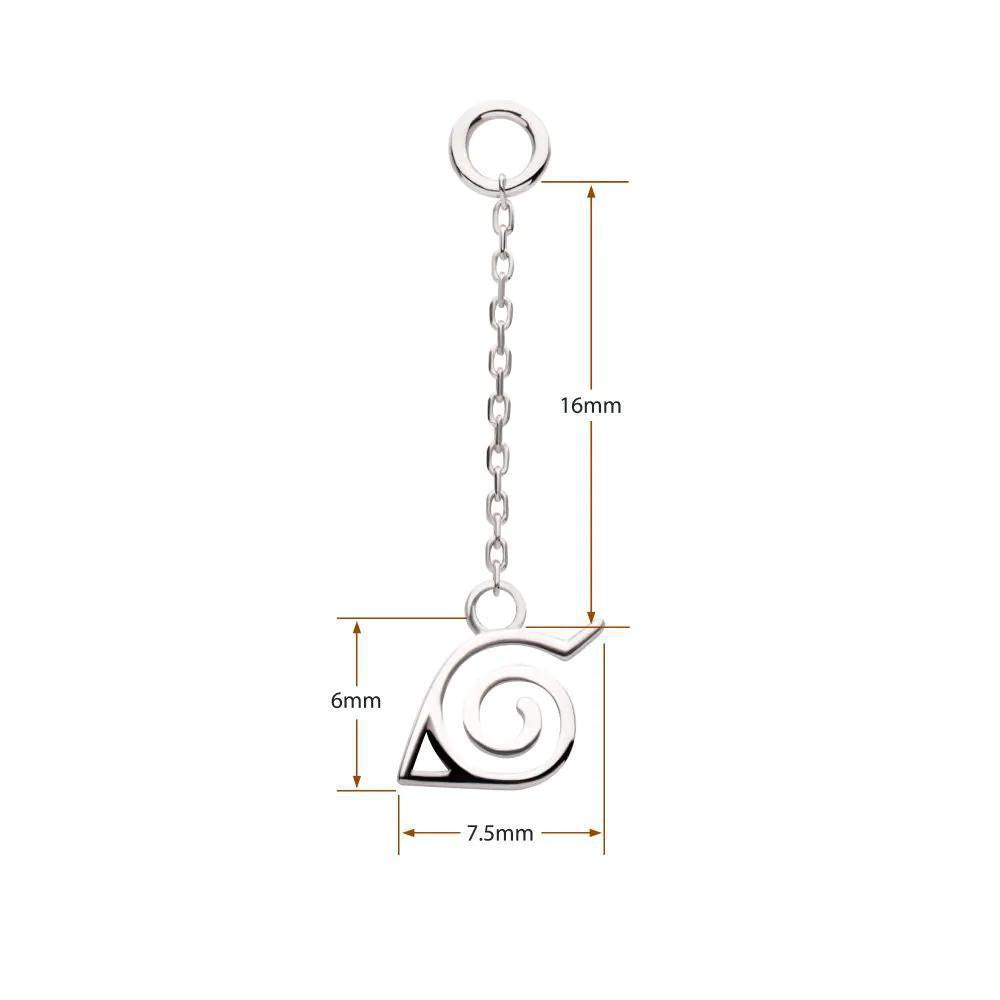 Invictus | 14k gold | Naruto Shippuden Hidden Leaf Village Logo Dangle Charm
