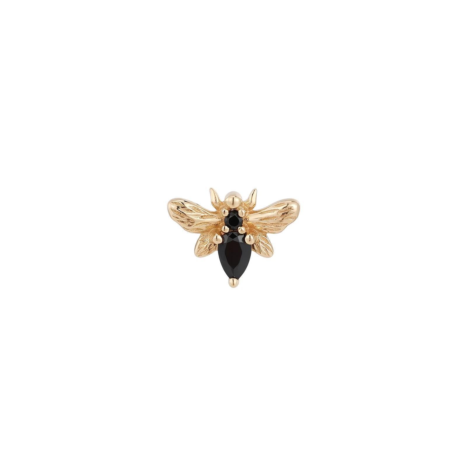 Buddha | 14k gold | Bee Chic | Black Spinel