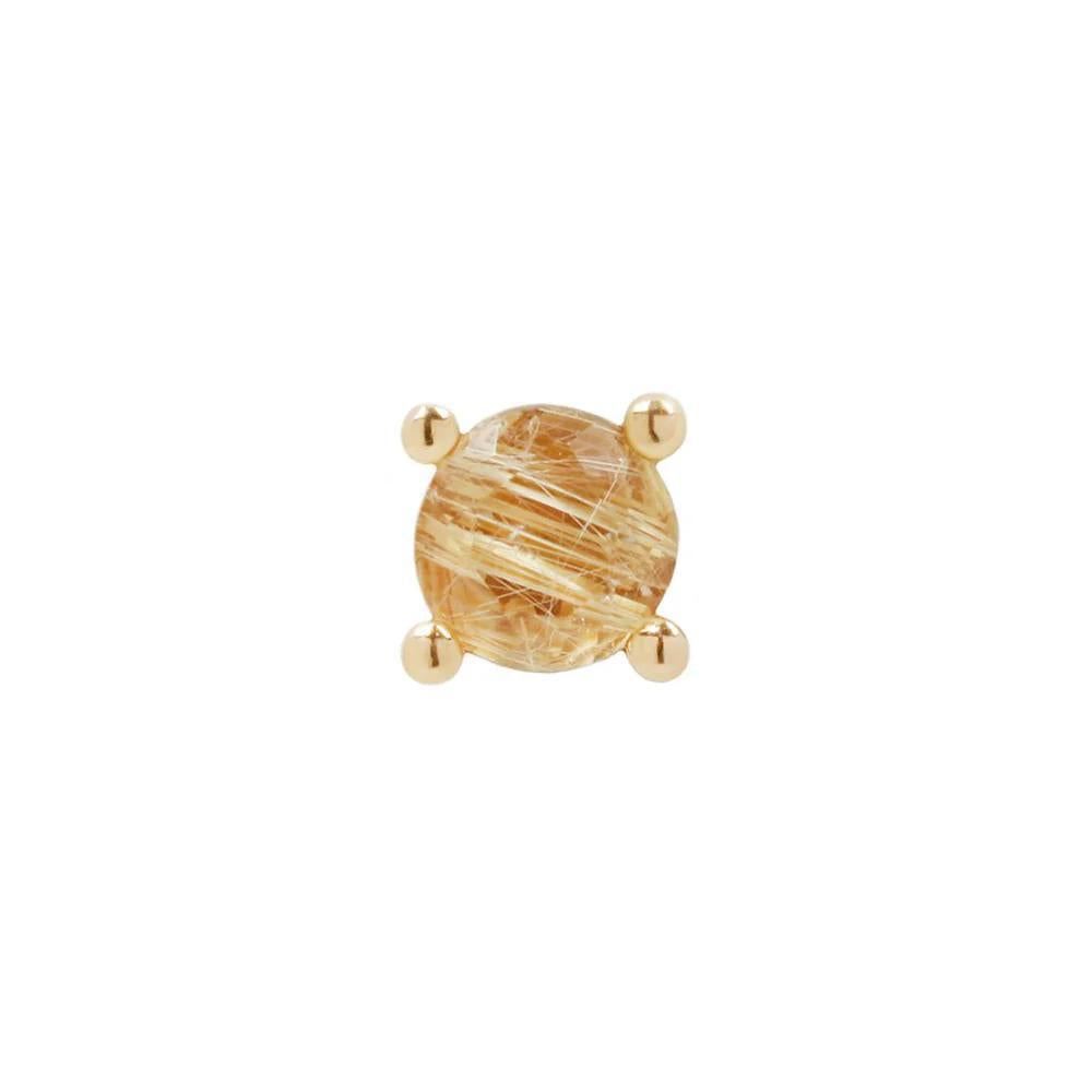 Buddha | 14k gold | Prong | Rutilated Quartz