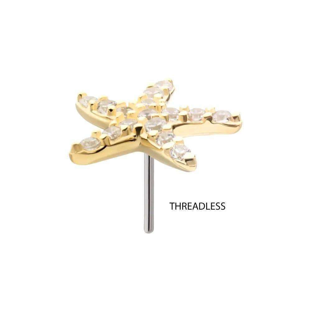 Invictus | 14k gold | Pave Starfish | CZ