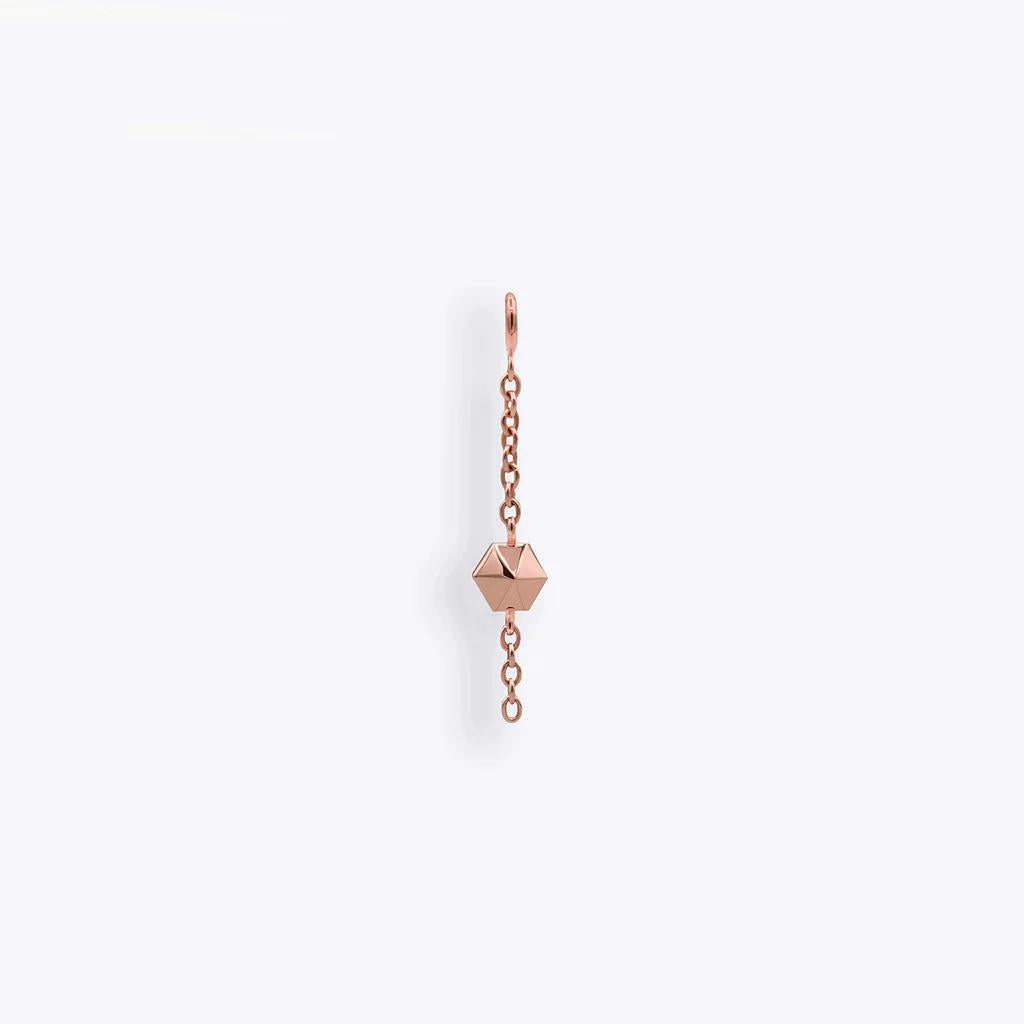 Tether | 14k gold | Hex Stud Orbit Charm