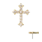 Invictus | 14k gold | Antique Cross | CZ