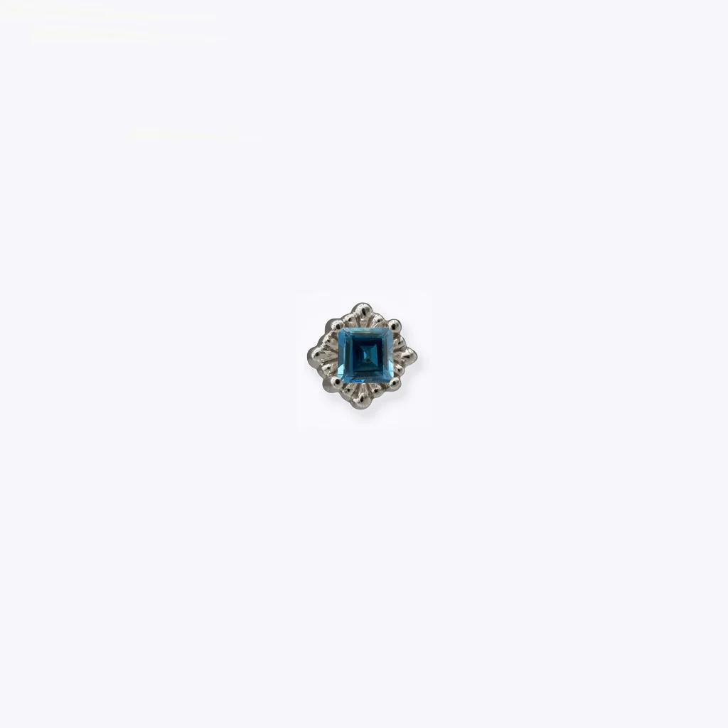 Tether | 14k gold | Melange Princess | London Blue Topaz