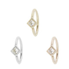 Buddha | 14k gold | Mae Seam Ring | CZ