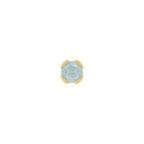Buddha | 14k gold | Peekaboo | Sandblasted Aquamarine