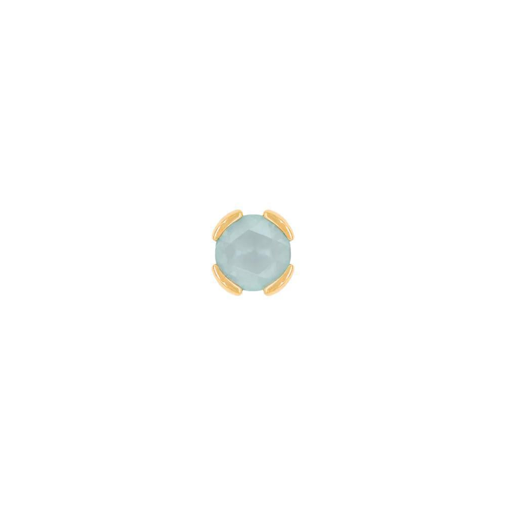 Buddha | 14k gold | Peekaboo | Sandblasted Aquamarine