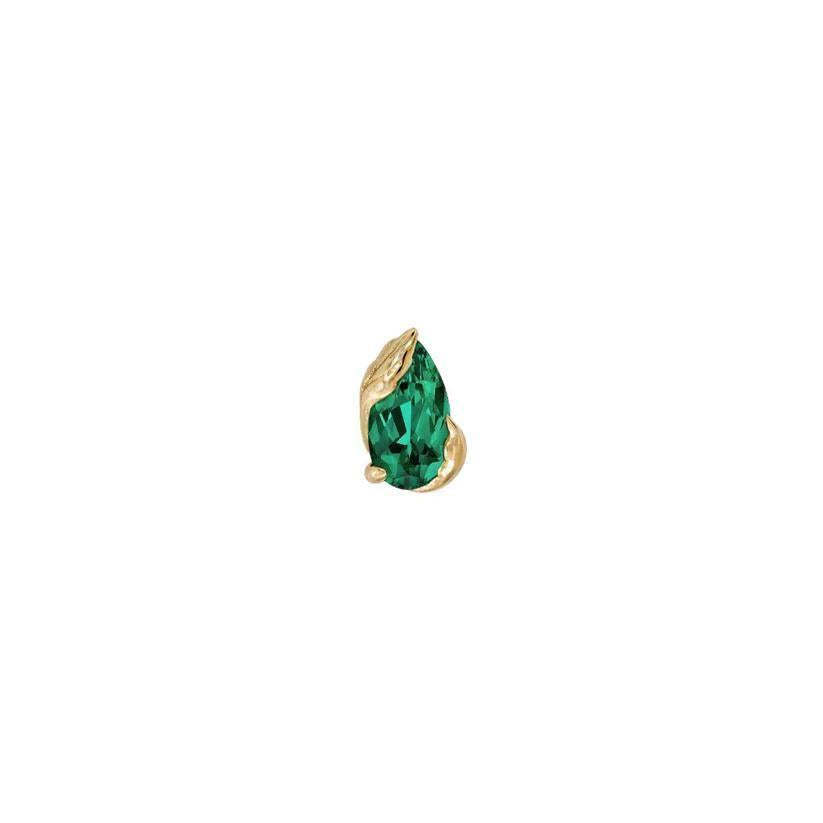 Buddha | 14k Gold | Occasion Threadless End | Lab Grown Emerald