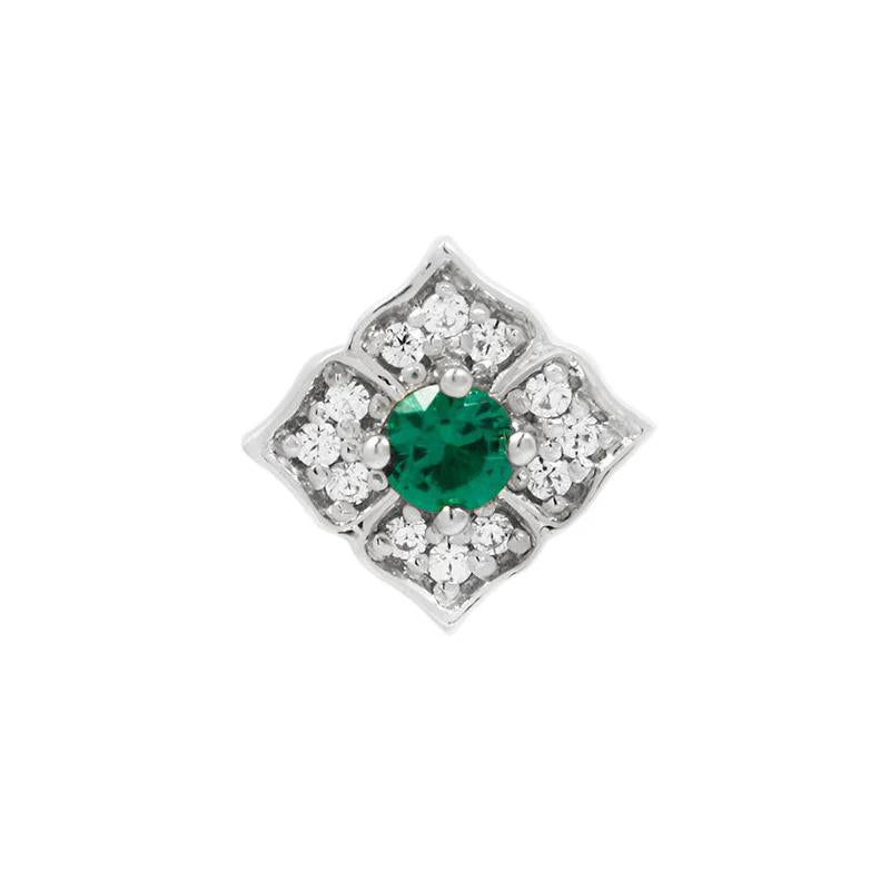 Buddha | 14k gold | Grace | Green Spinel + CZ