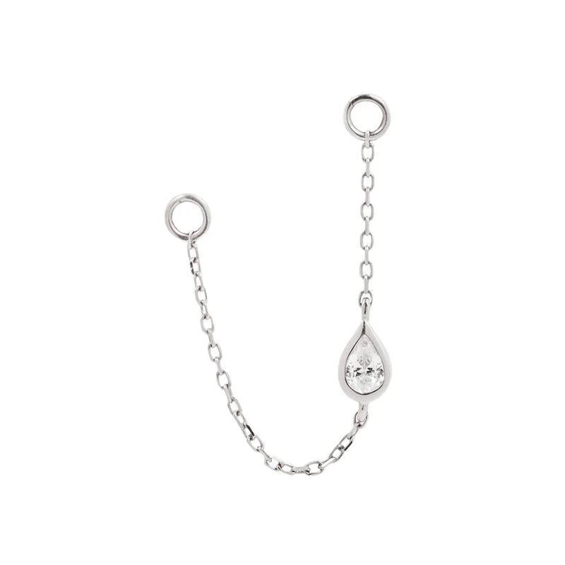 Buddha | 14k gold | Teardrop Chain | CZ