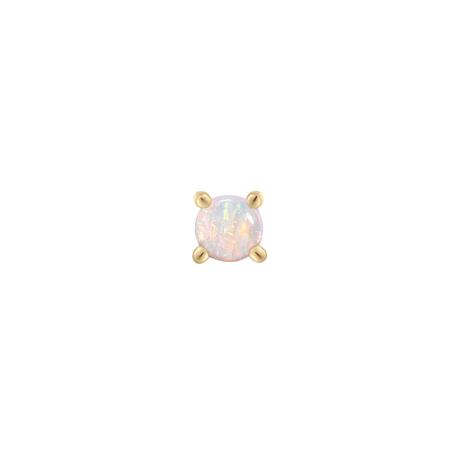 Buddha | 14k gold | Prong | Opal