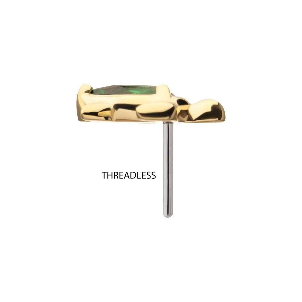 Invictus | 14k gold | Turtle | Emerald CZ