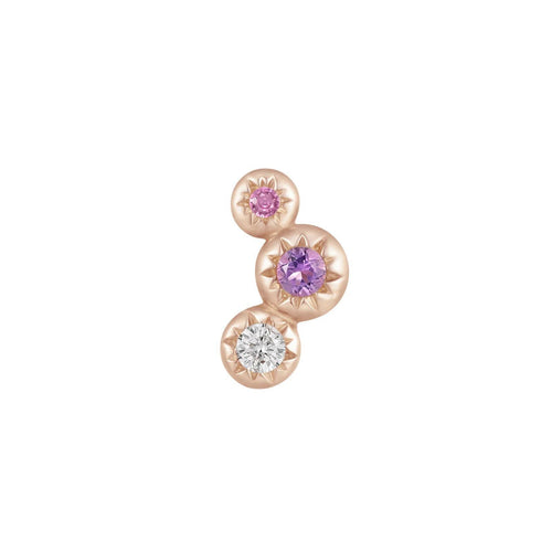 Buddha | 14k gold | Dig It | Amethyst + Pink Sapphire + White Topaz