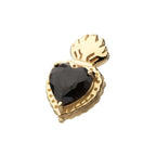 Invictus | 14k gold | Sacred Heart | Black CZ