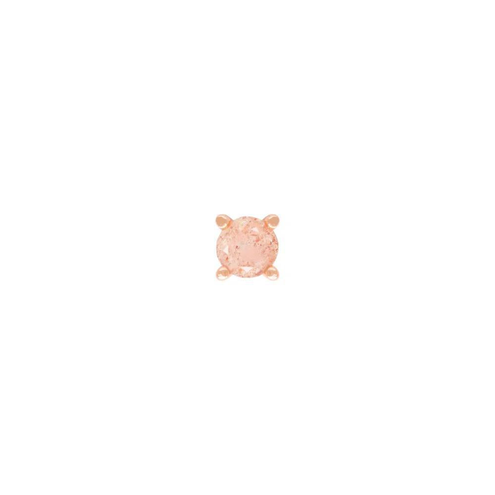Buddha | 14k gold | Prong Gem Threadless End | Sunstone