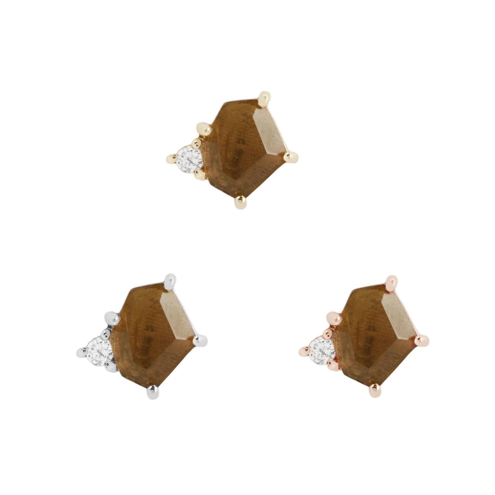 Buddha | 14k gold | Elicit | Smoky Quartz + CZ