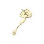 Invictus | 14k gold | Pave Set Mushroom with Dangle | CZ