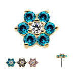 Invictus | 14k gold | Prong Set Flower | CZ