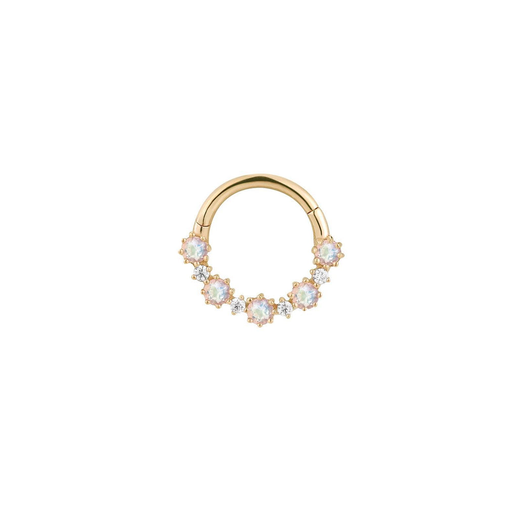 Buddha | 14k gold | Ariana | Rainbow Moonstone + CZ