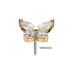 Invictus | 14k gold | Marquise Butterfly | CZ