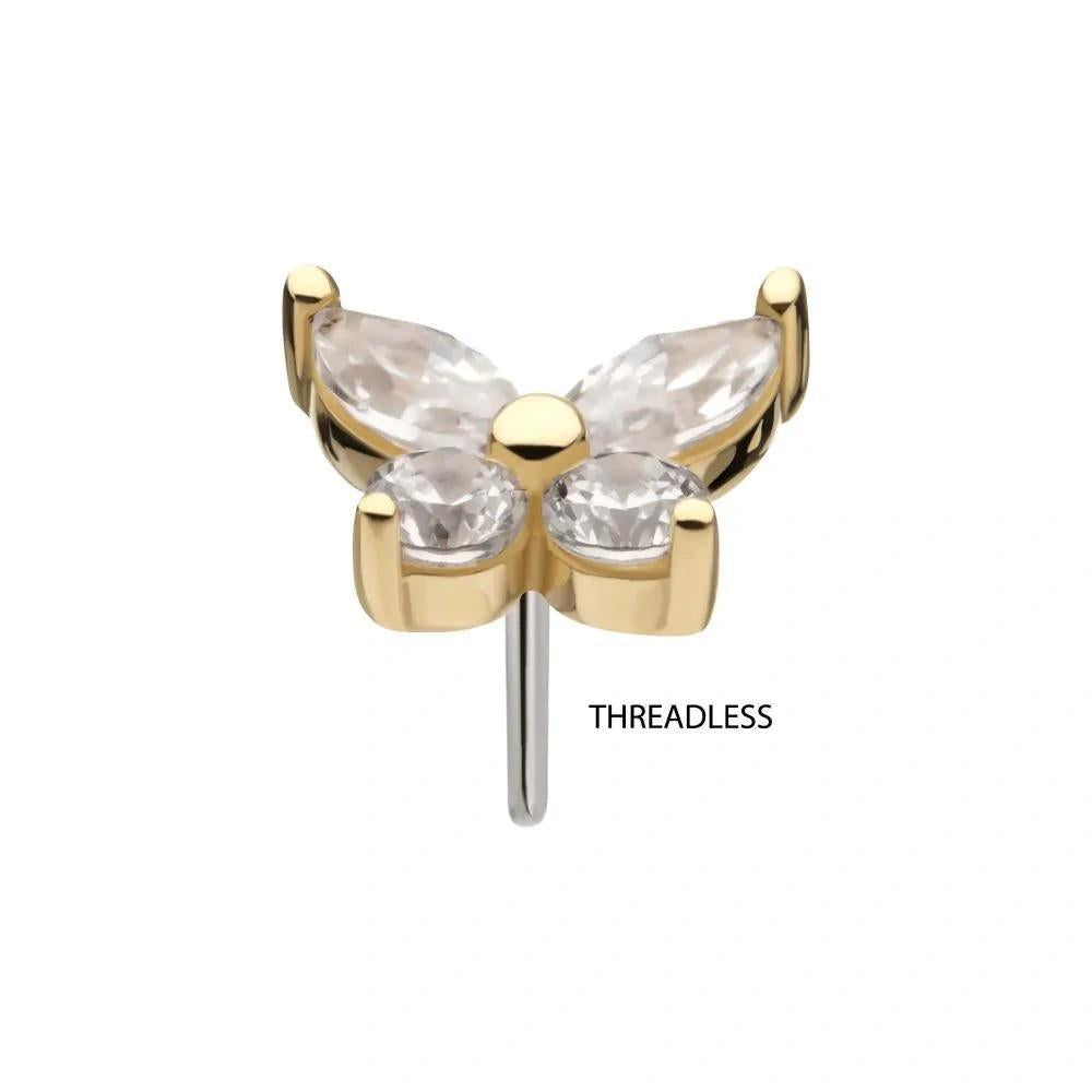 Invictus | 14k gold | Marquise Butterfly | CZ