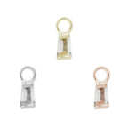 Buddha | 14k gold | La Madeleine Baguette Charm | White Topaz