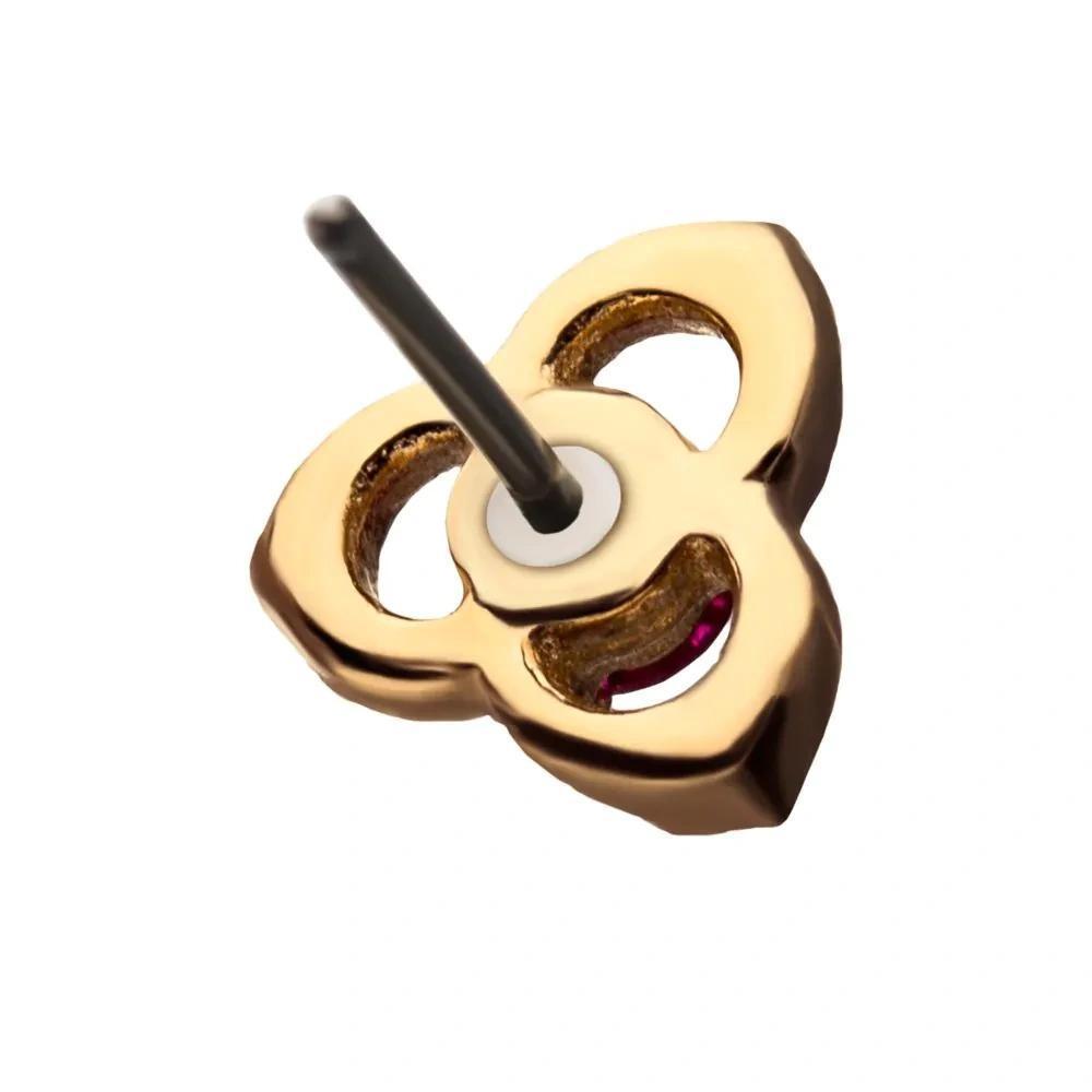 Invictus | 14k gold | Trinity Knot | Pink CZ