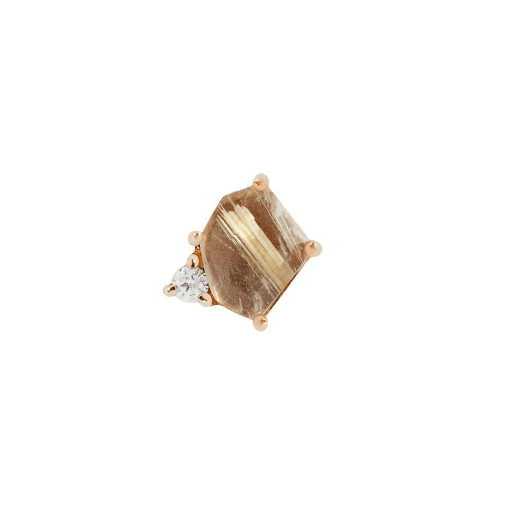Buddha | 14k gold | Elicit | Rutilated Quartz + CZ