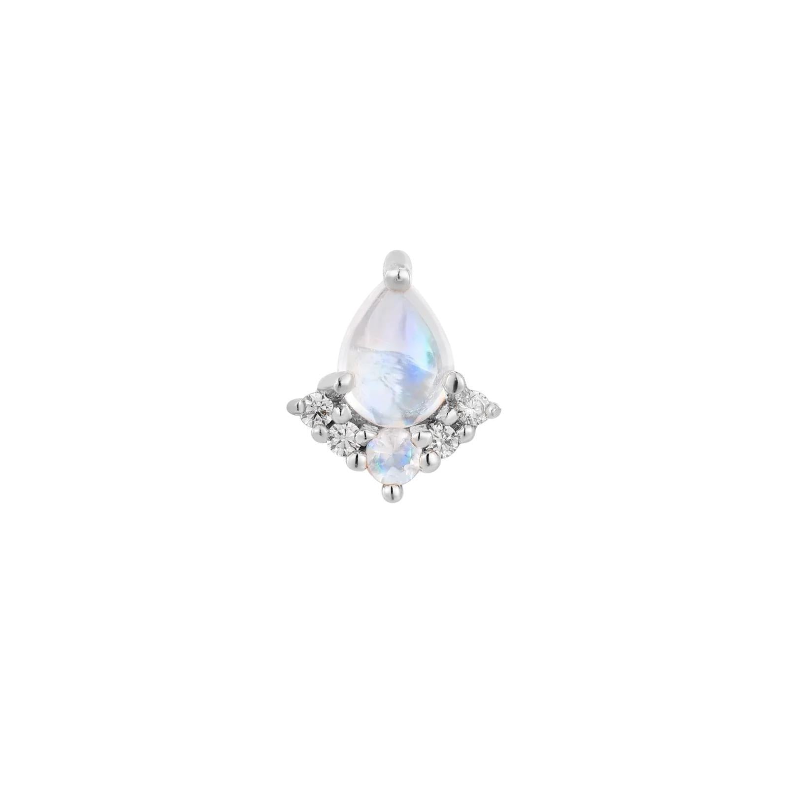 Buddha | 14k gold | Love Language | Rainbow Moonstone + CZ