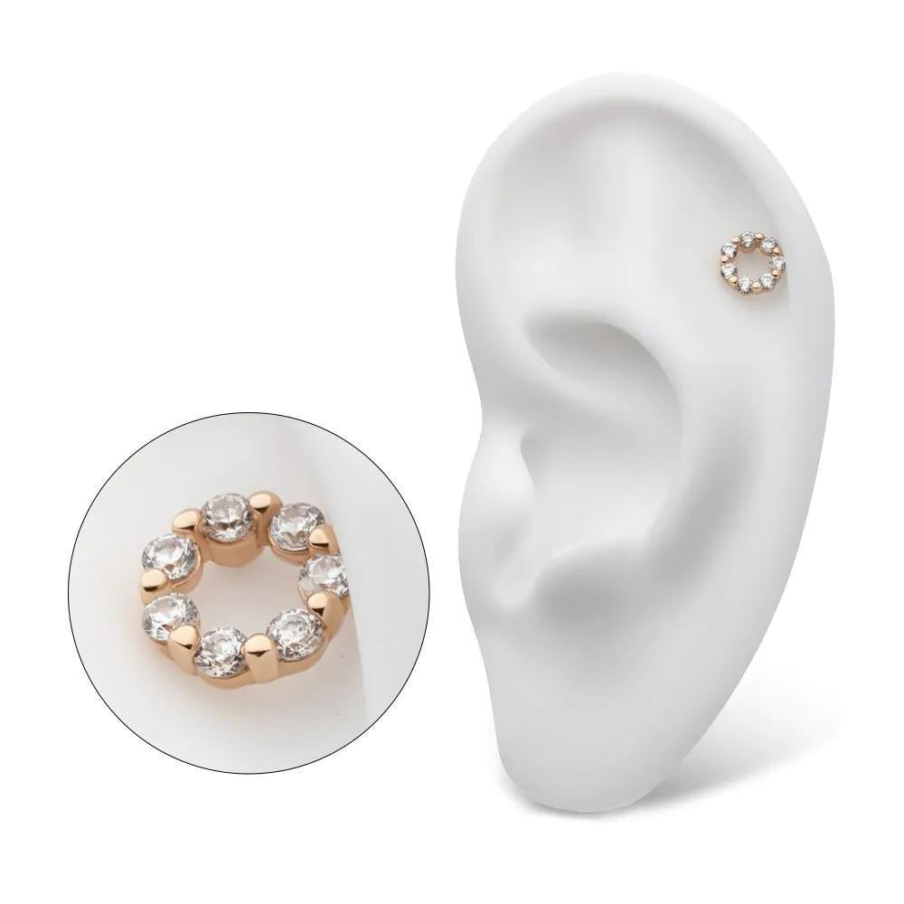 Invictus | 14k gold | 7-Gem Wreath | Clear CZ