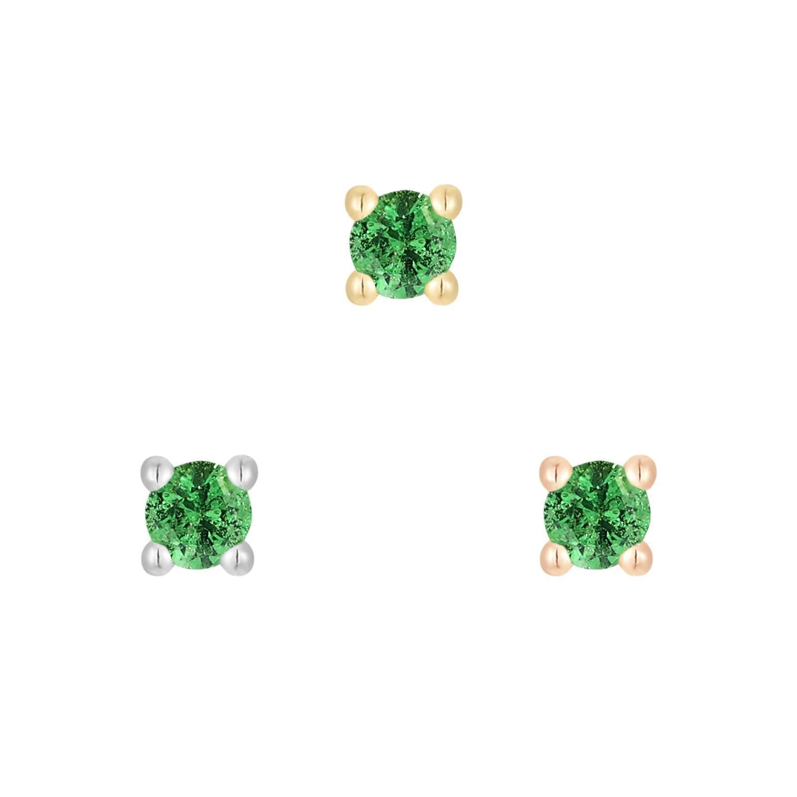 Buddha | 14k gold | Prong | Tsavorite