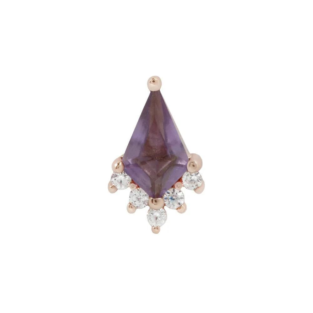 Buddha | 14k gold | Noble | Amethyst + CZ