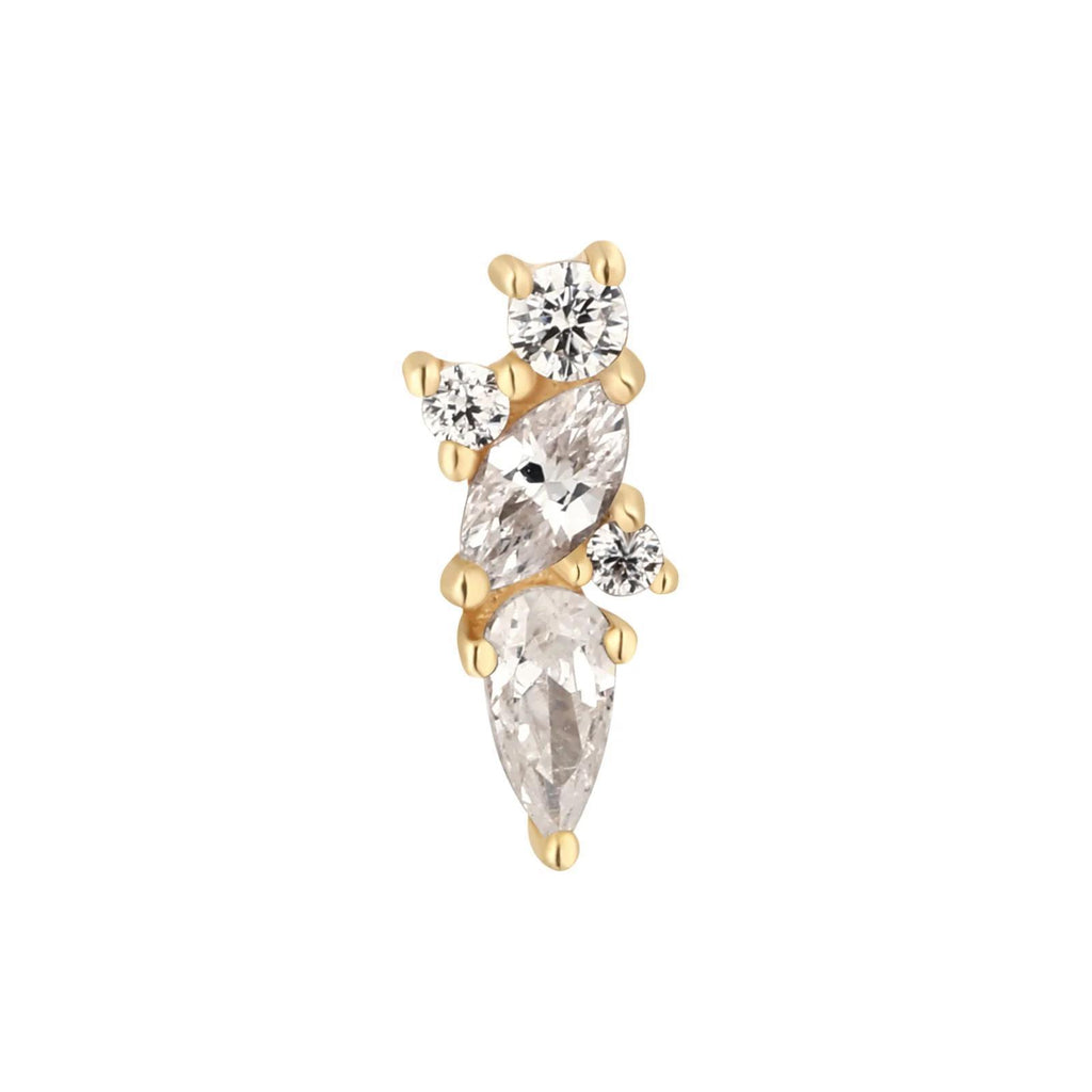 Buddha | 14k gold | Visionary | Clear CZ