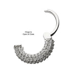 Invictus | 14k gold | Multi-Gem Hinged Hoop | Cubic Zirconia