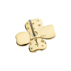 Invictus | 14k gold | 3D Clover | CZ