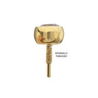 Invictus | 14k gold | Round Back Bezel Set | CZ