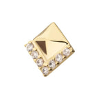 Invictus | 14k gold | Rhombus with V Cluster | CZ