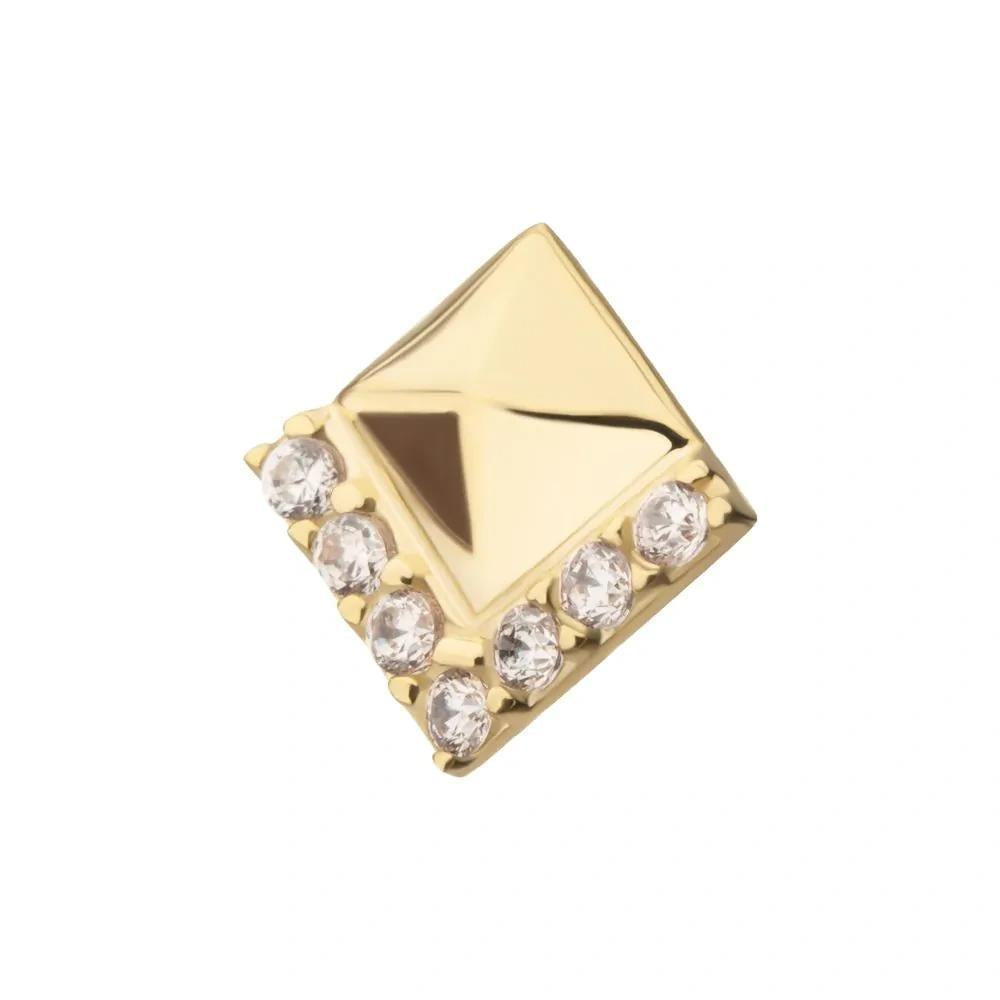 Invictus | 14k gold | Rhombus with V Cluster | CZ