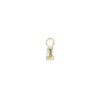 Buddha | 14k gold | La Madeleine Baguette Charm | White Topaz