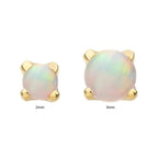 Invictus | 14k gold | Prong Set | Synthetic White Opal